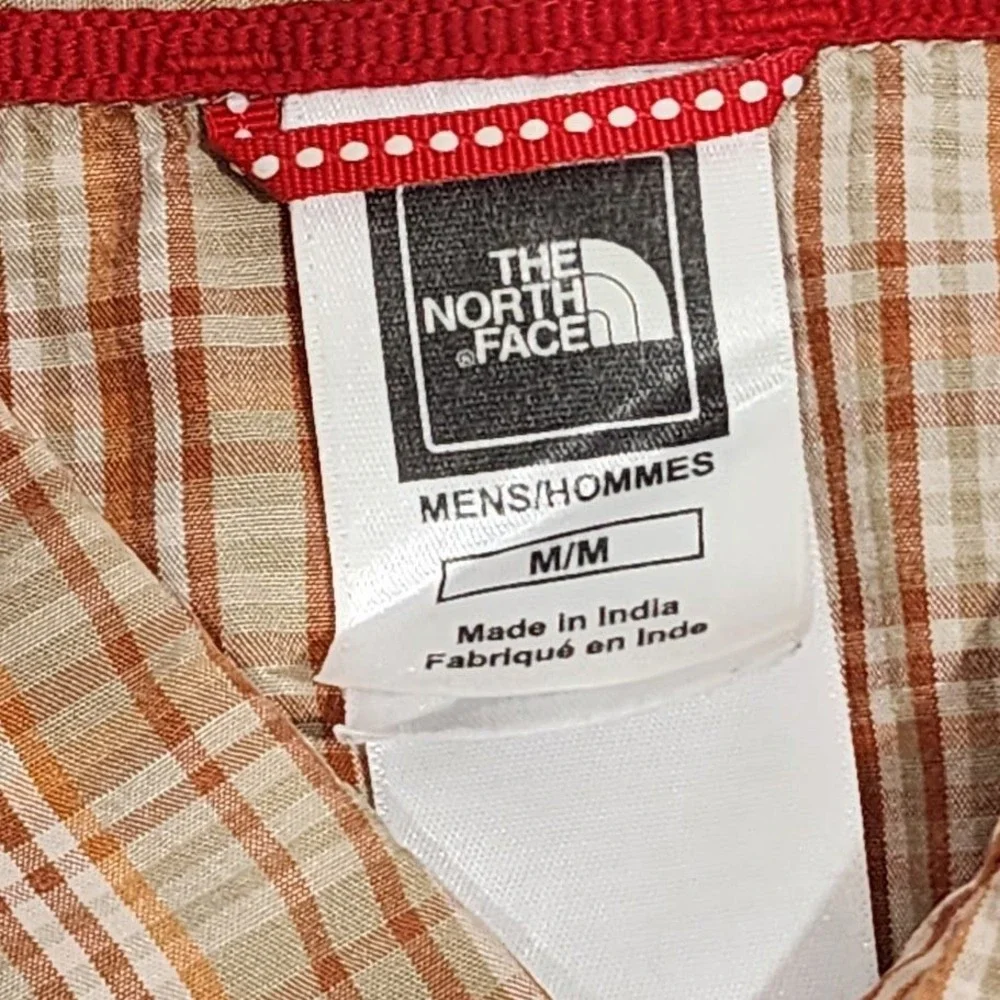 The North Face Mens‎ Button Up Shirt Medium Plaid Short Sleeve Casual Outdoor